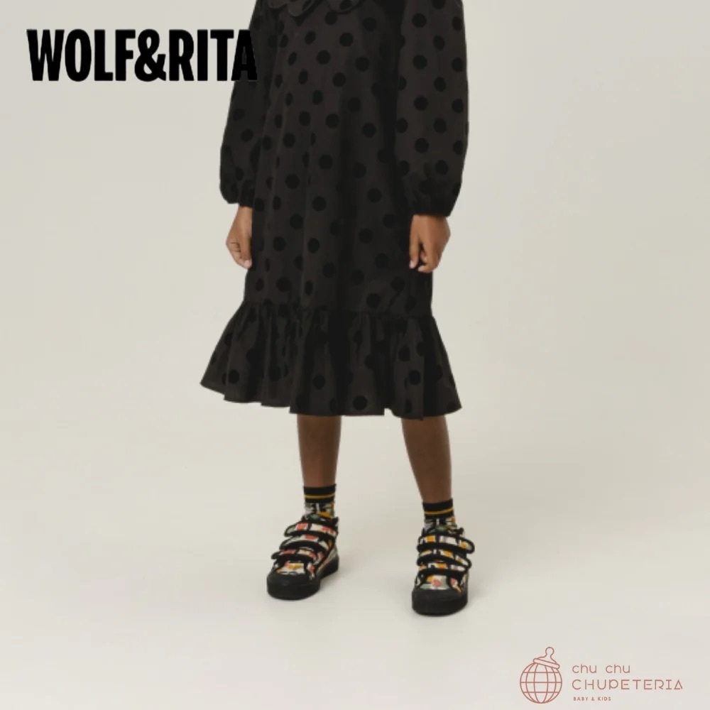 Wolf and Rita Girls’ Black Lilita Mond Polka Dot Holiday Dress—6Y - Picture 14 of 14
